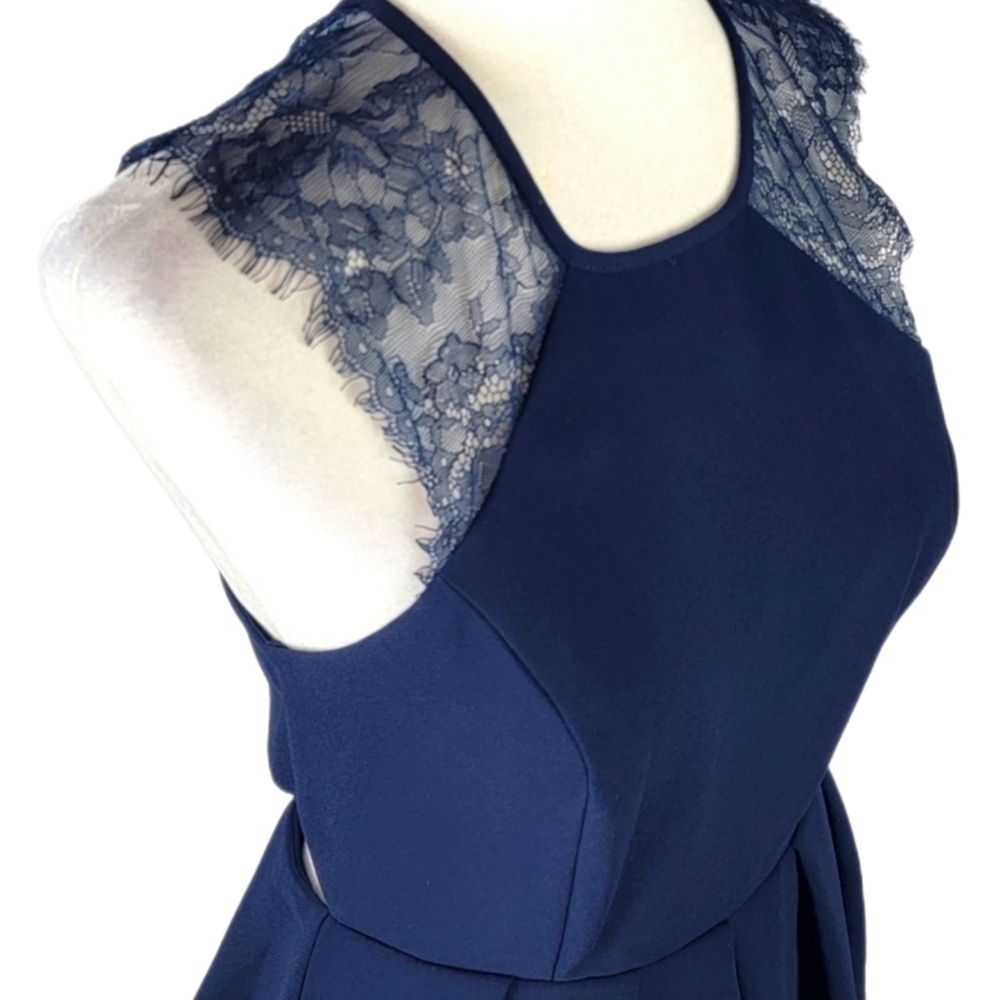BCBGeneration navy blue lace Sleeveless cutout dress 6 - Picture 5 of 10